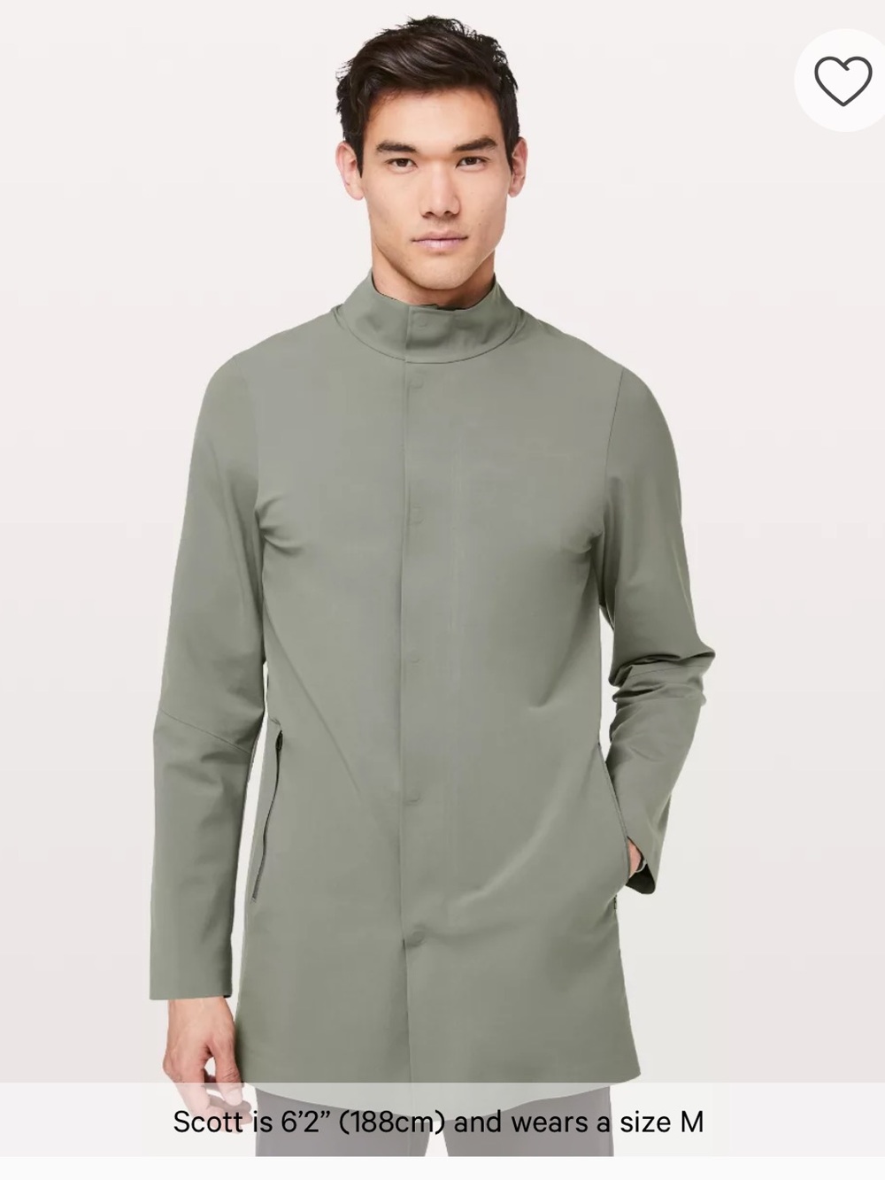 Lululemon athletica Men's Drivers Coat- Rare, high performance & water repellent